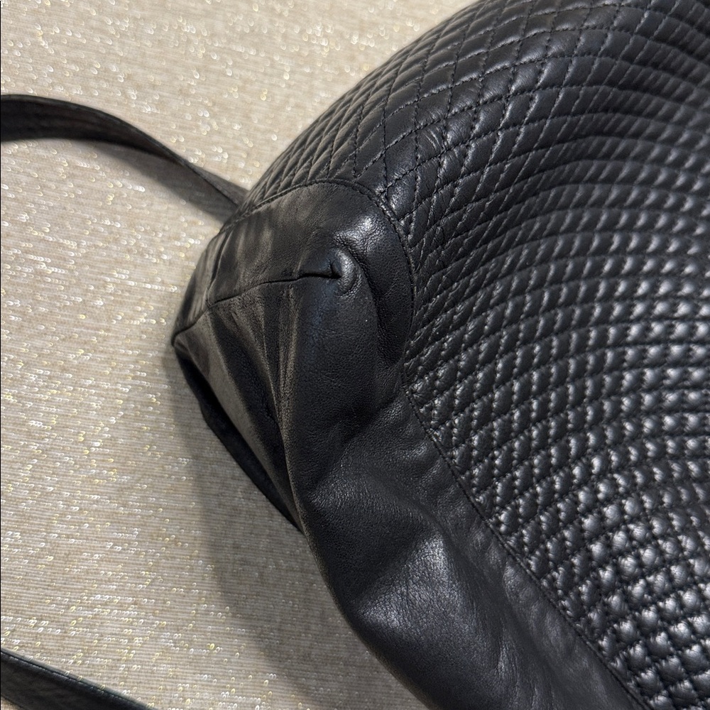 Vintage Bally Black Quilted Leather Shoulder Bag - Picture 7 of 15